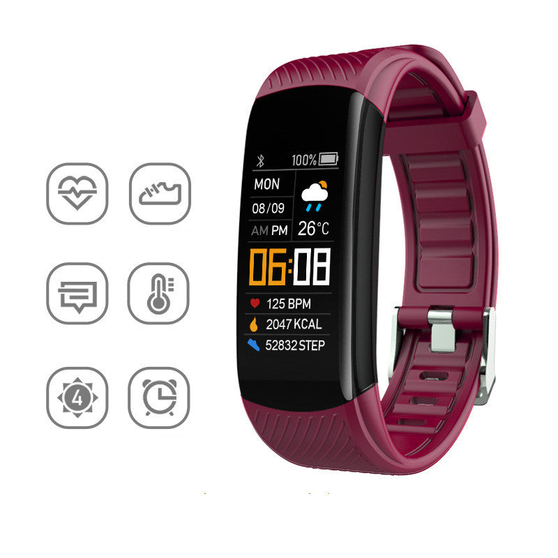 Adult sports silicone pedometer bracelet