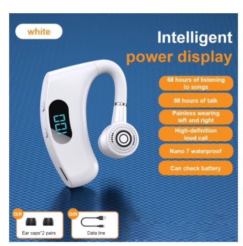 Digital Display Business Earphones With Charging Compartment