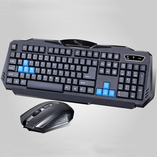 1 Set Of Durable Fashion Colorful Ergonomical Designed Wireless Black Keyboard Mouse Combos For Office & Home Computer Game