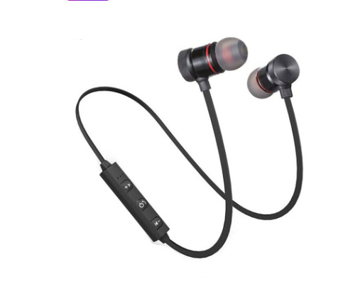 01 magnetic wireless Bluetooth headset Amazon explosion models electronic stereo headset sports Bluetooth headset