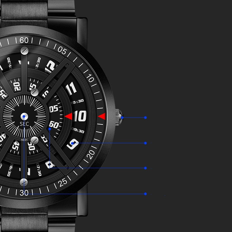 Trendy Waterproof Electronic Men's Watch