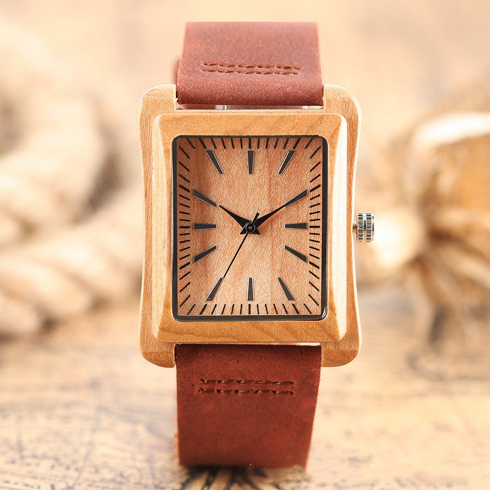 Wooden Watch Literally Attached UP Nail Quartz Watch