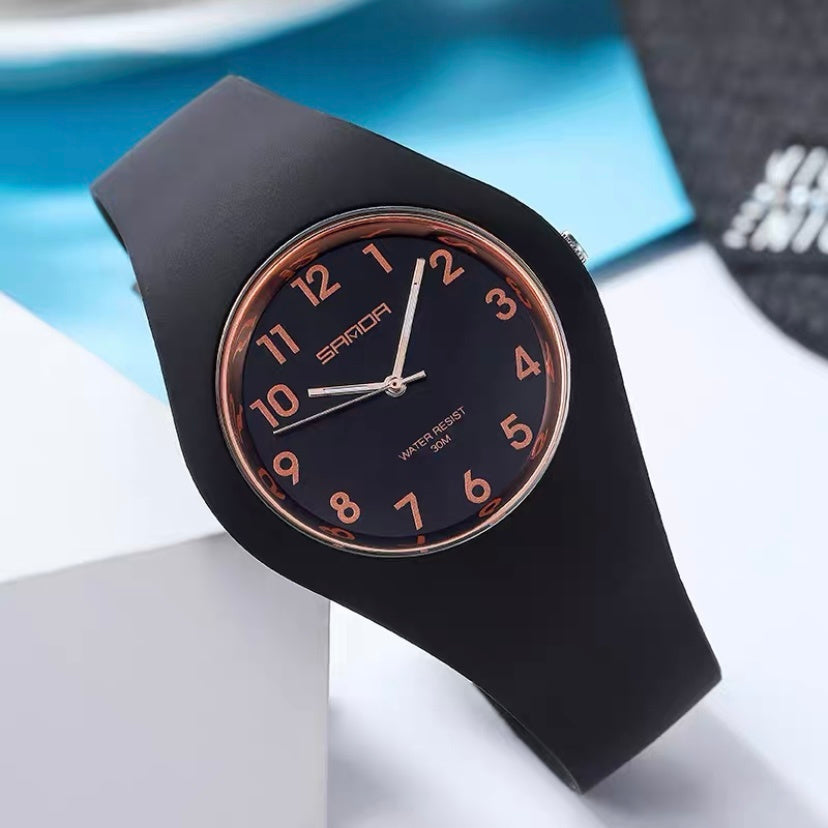 Simple Temperament Jelly Color Silicone Watch