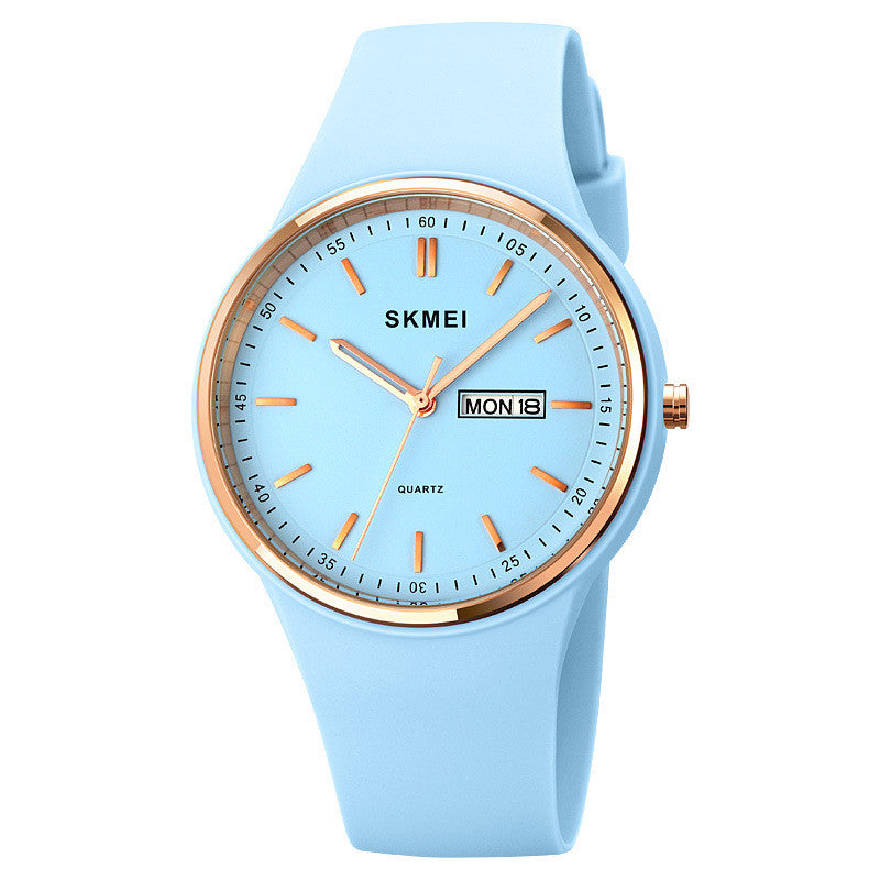 Silicone Quartz Watch Female Student Calendar Watch