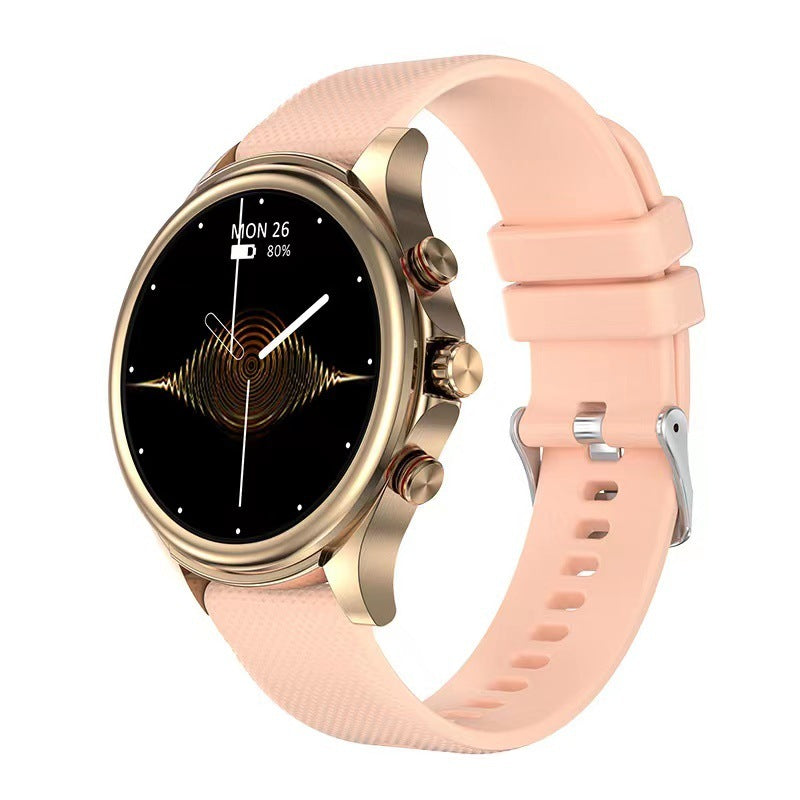 Round Screen Smart Watch Heart Rate Blood Pressure Blood Oxygen Monitoring