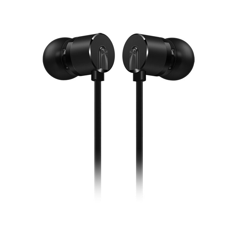 Black sports running music in-ear headphones