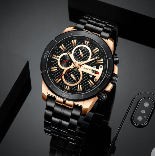 Six needle multifunctional quartz watch