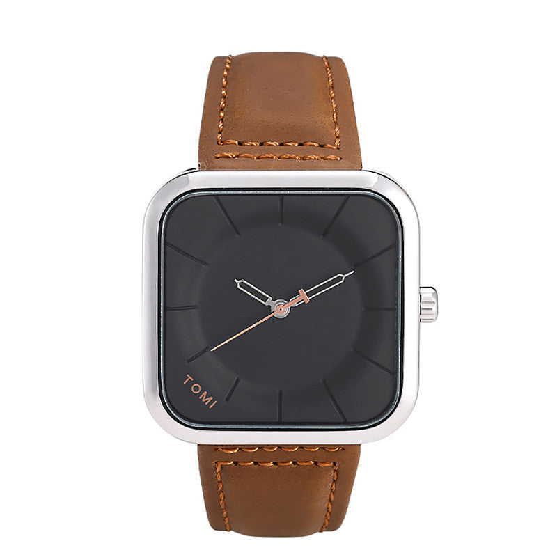 TNordic Minimalist Design Square Watch For Male And Female Students