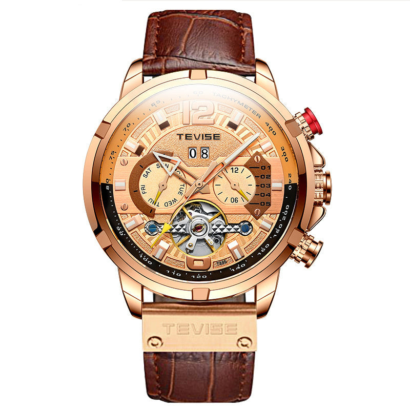 Automatic waterproof multifunctional men's mechanical watch