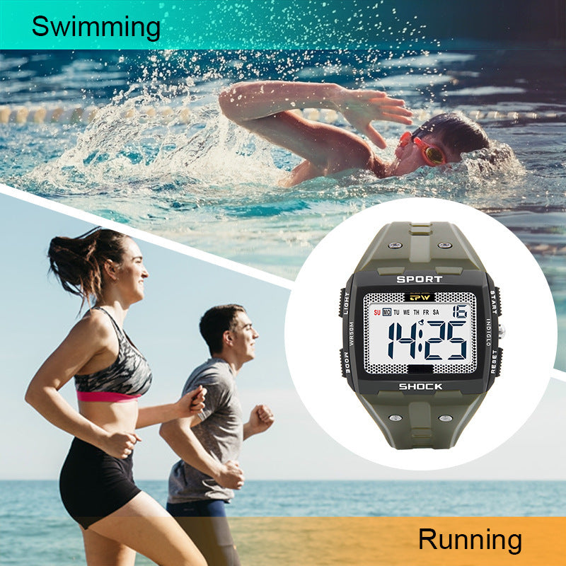 Waterproof chronograph sports watch