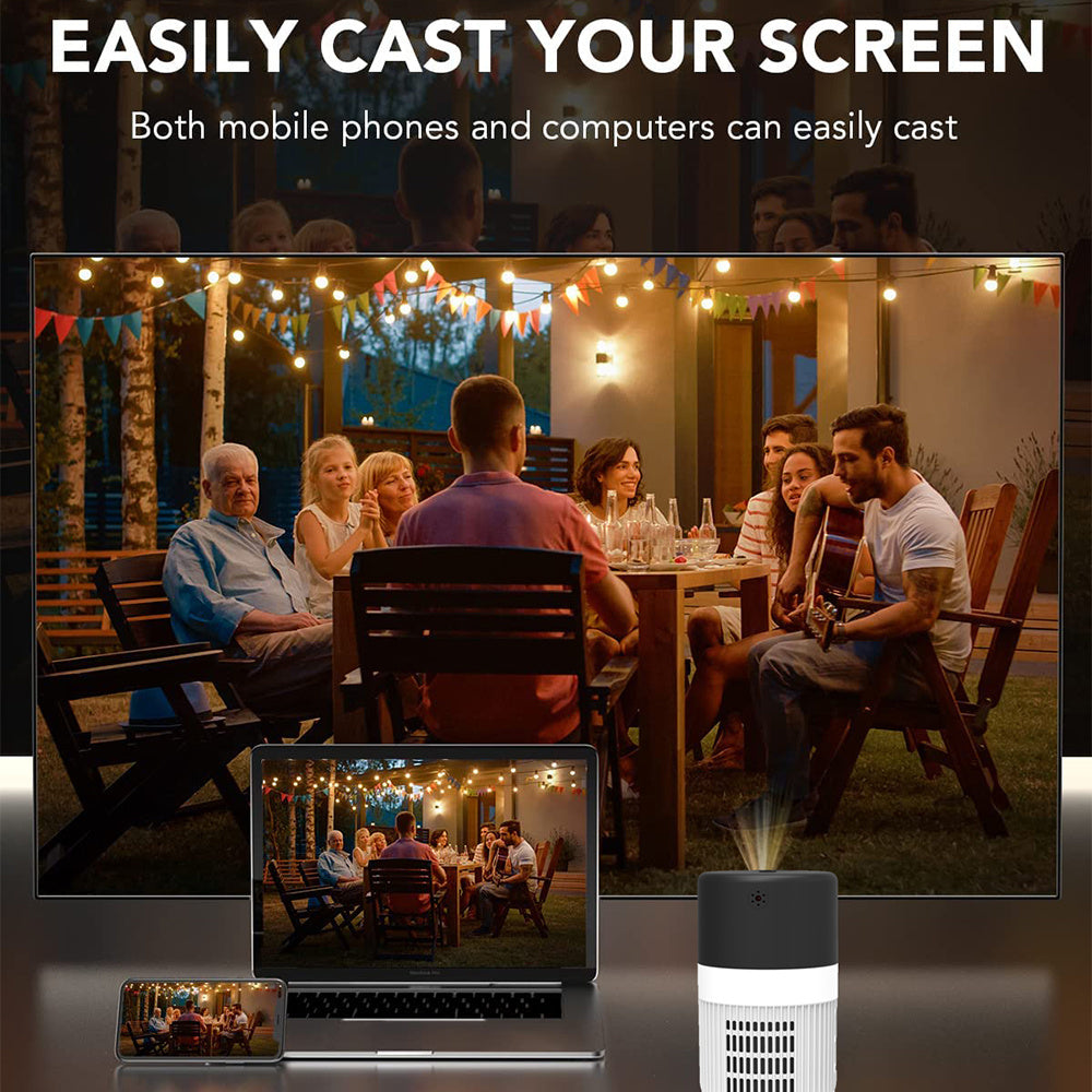 YT400 Home HD Projector 5G WIFI Connection 40 ANSI Mini Portable 480X360 Wireless Same Screen Phone Projection