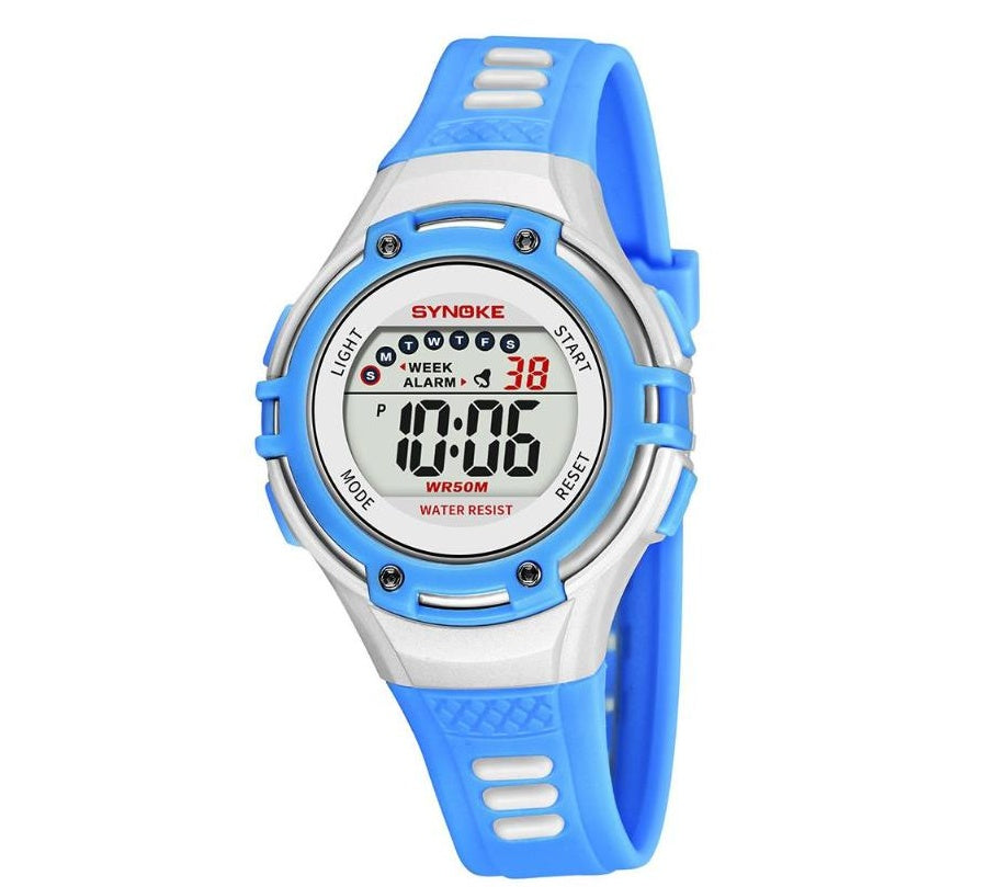 SYNOKE hot children electronic watch factory wholesale student sports multi-function night light alarm waterproof electronic watch