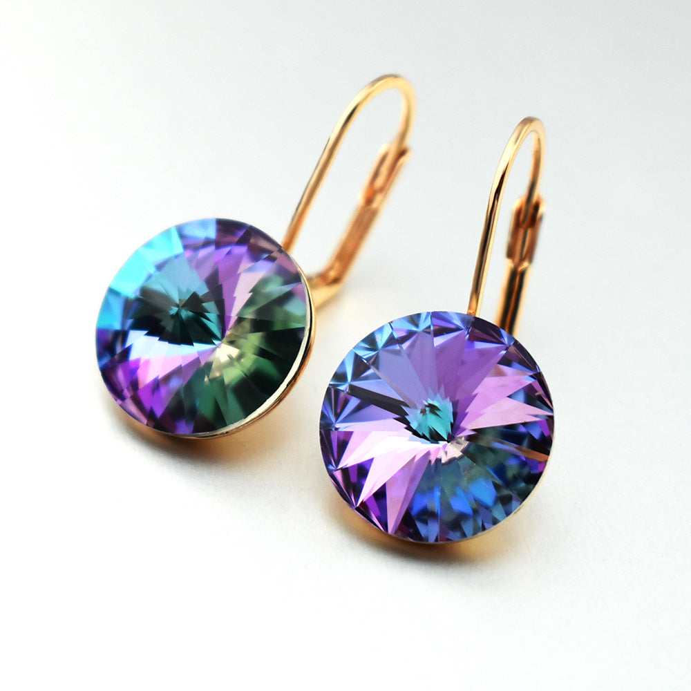 High-grade Multicolor Crystal Earrings For Women