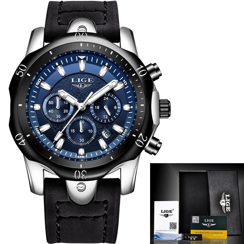 LIGE men's quartz watch