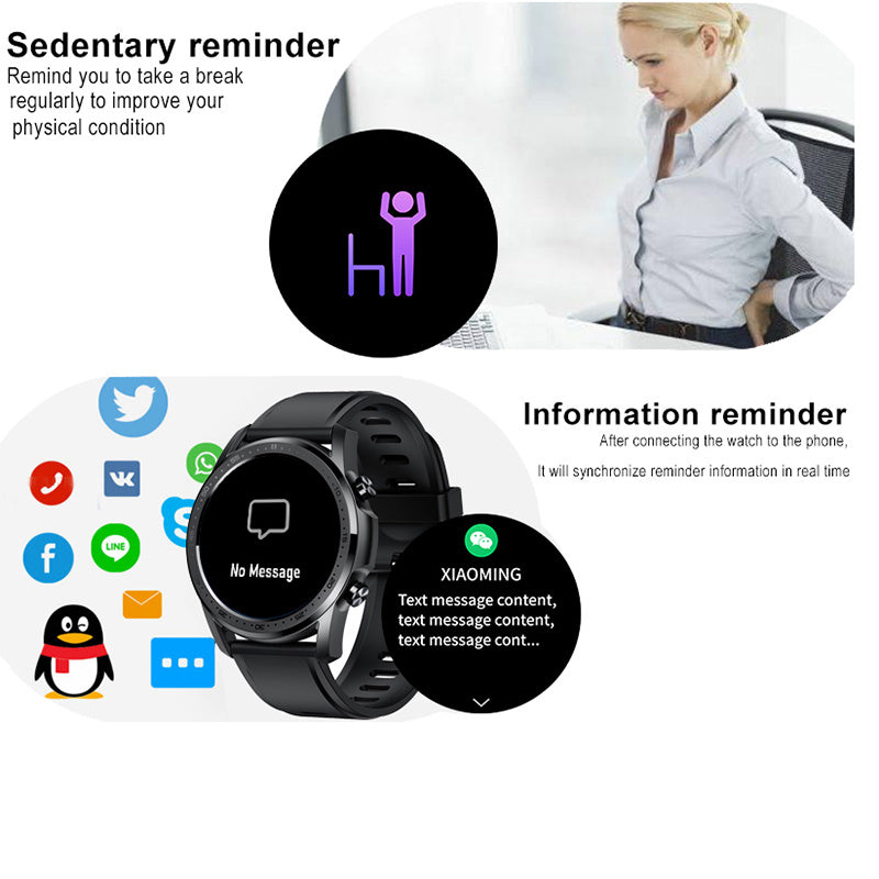 Full Circle Body Temperature And Blood Oxygen Monitoring Waterproof Smart Watch