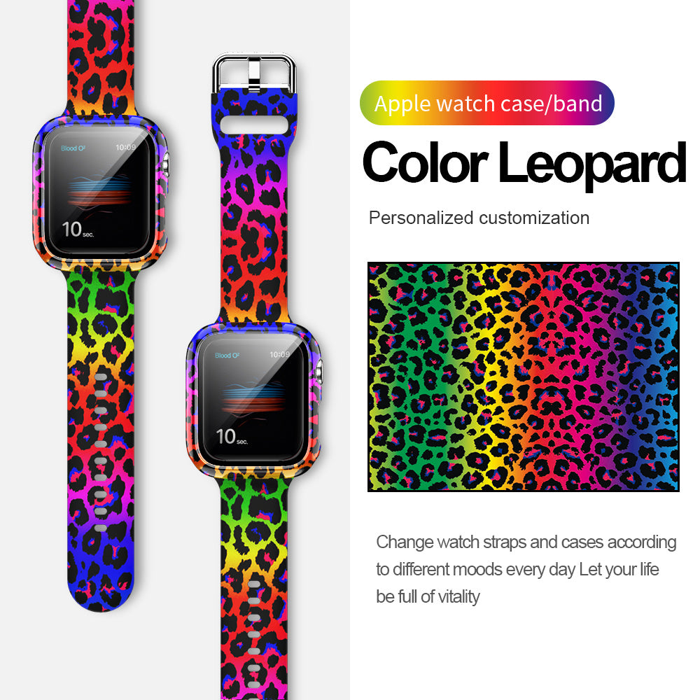 Suitable For Apple Watch Silicone Strap And Case Integrated With Pattern Printing