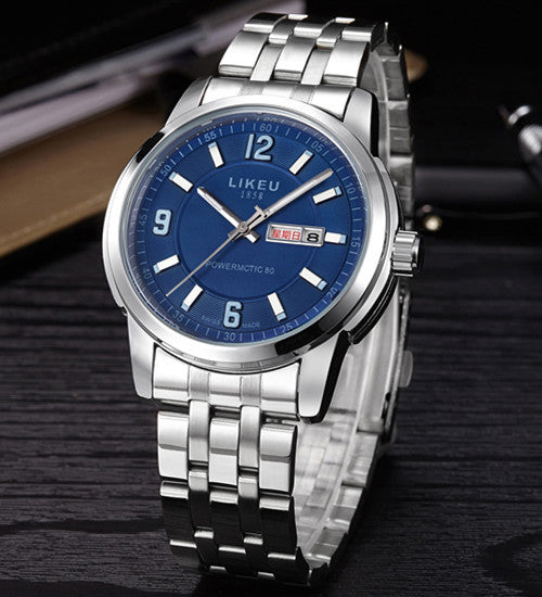 Waterproof luminous quartz watch