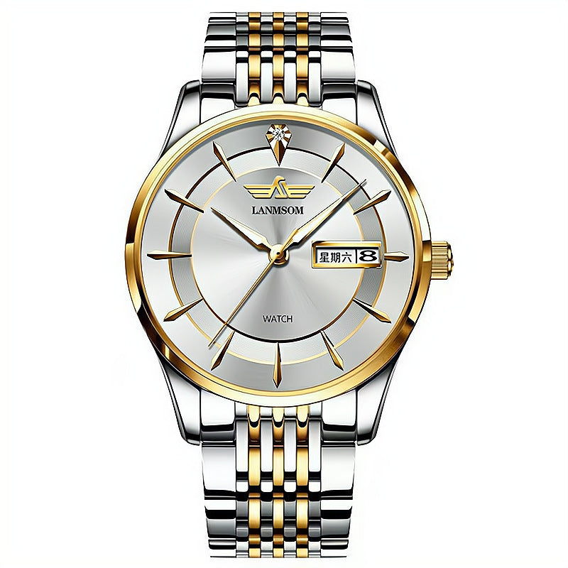 Automatic Non-mechanical Watch Diamond Waterproof Calendar Men