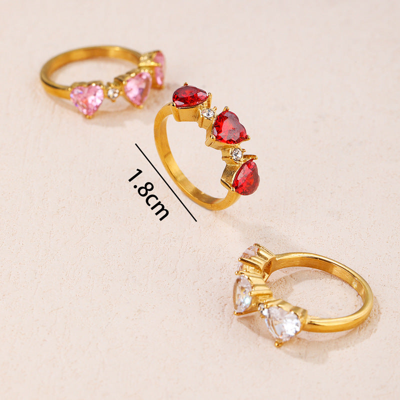 Light Luxury Minority Design Love Jewelry Ring