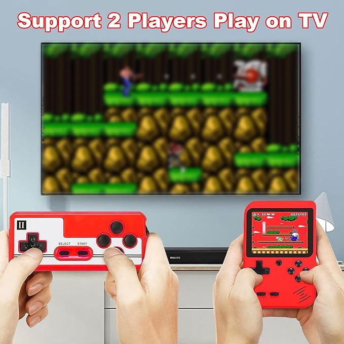 Handheld Game Console, Tiny Tendo 400 Games, Portable Retro Video Game Console, Tinytendo Handheld Console, 400 In 1 Game Console With Game Controller, Support 2 Players Play On TV