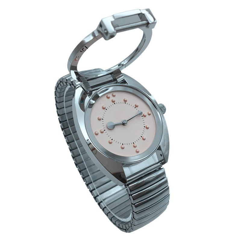 Men's And Women's Flip Touch Braille Watch