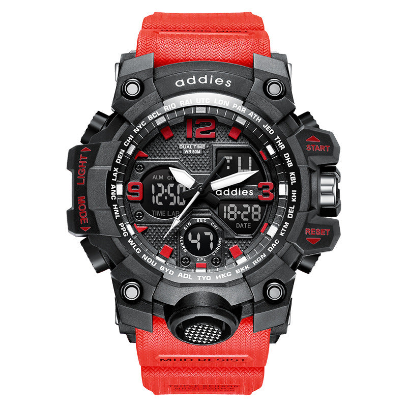 New Electronic Watch Student Multi-function Sports Dual Display