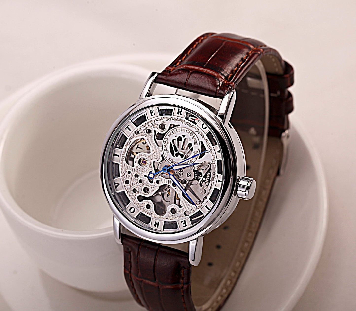 Automatic Mechanical Watch Leather Belt Fashion Business