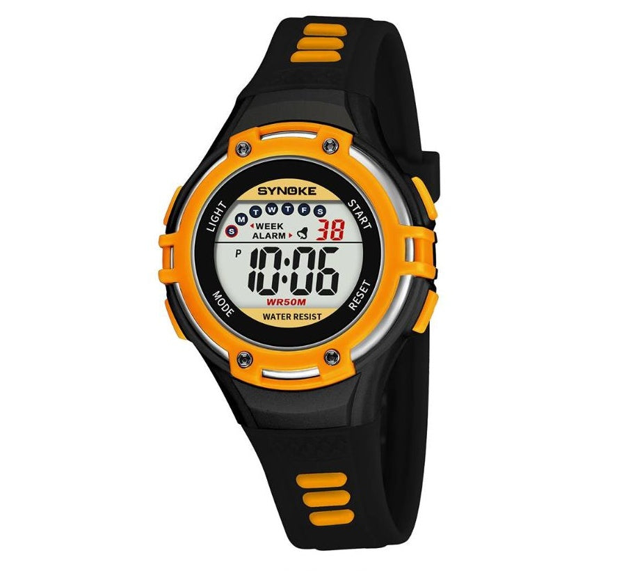 SYNOKE hot children electronic watch factory wholesale student sports multi-function night light alarm waterproof electronic watch