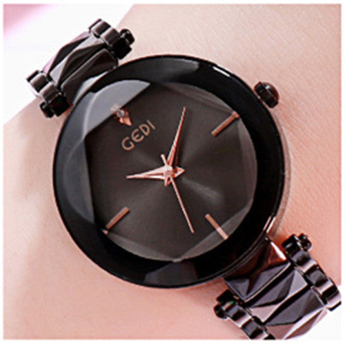 New Women's Fashion Personalized Trend Atmosphere Watch Steel Belt Women's Watch