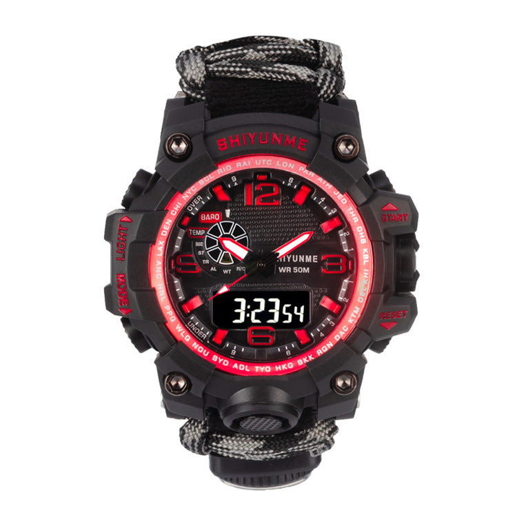 Sports Nylon Braided Rope Watch With Compass