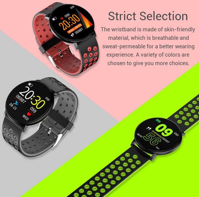 New W8 round screen 1.3 inch color screen smart bracelet