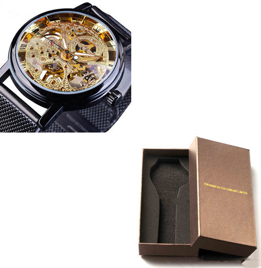 Hollow men's mechanical watch