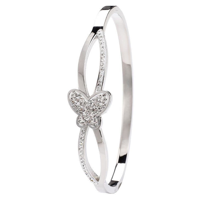 Women's Stainless Steel Three-dimensional Butterfly Bracelet