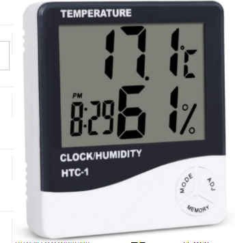 LCD Digital Thermometer Hygrometer Weather Station HTC-1 HTC-2 Temperature Humidity Tester Clock Alarm Wall Sensor Probe LCD