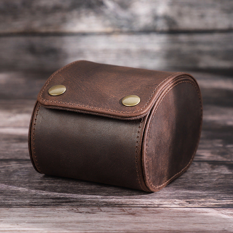 Leather Watch Box Single Portable Watch Storage Box