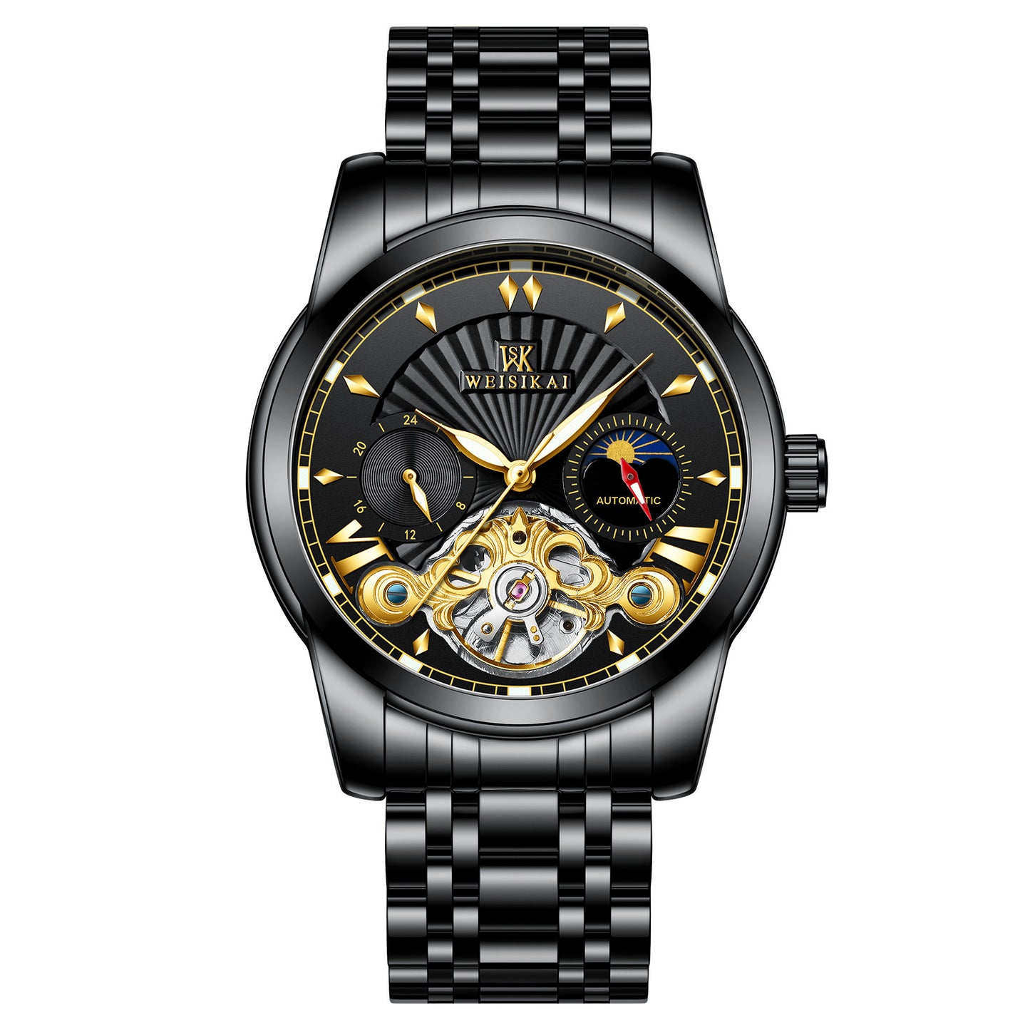 Waterproof flywheel automatic mechanical watch