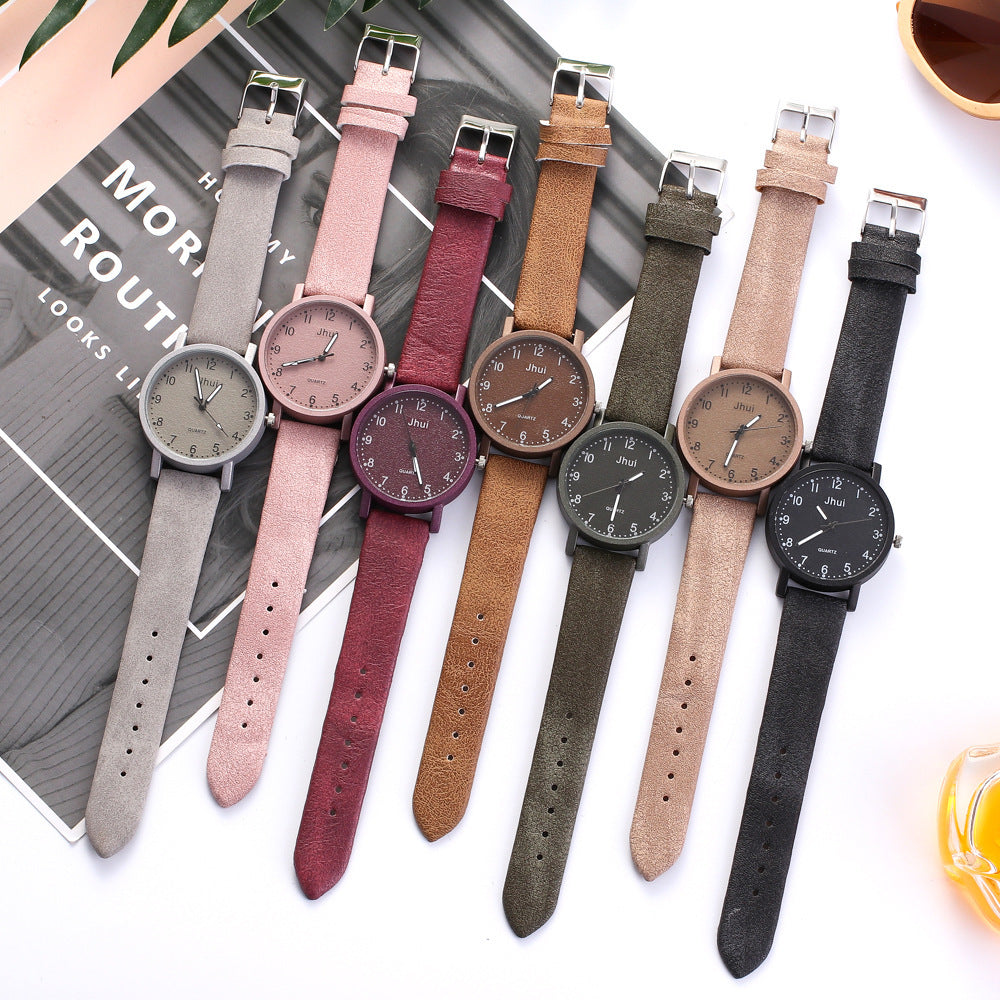 Frosted Digital Ladies Casual Belt Watch Fashion Quartz Watch