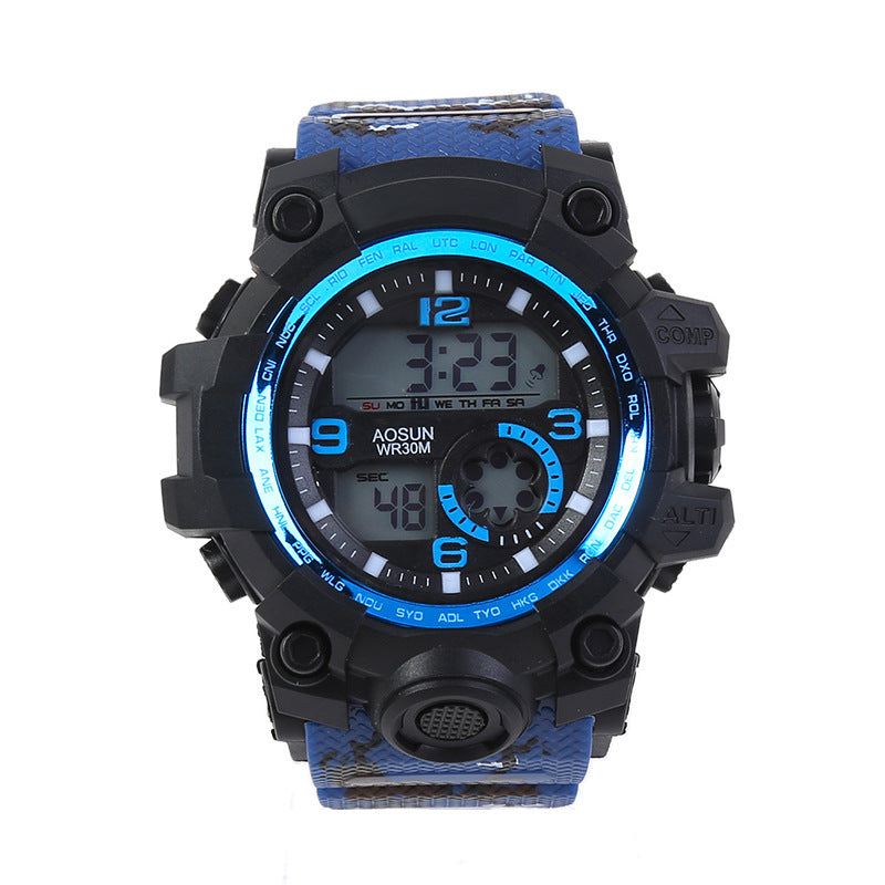 Round Female Watch Korean Style Simple Waterproof Sports Electronic