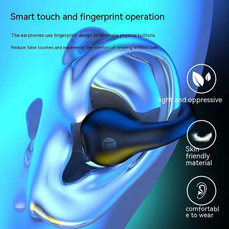 Non-in-ear Clip Wireless Bluetooth Headset Noise Reduction Air Conduction Clip Sports