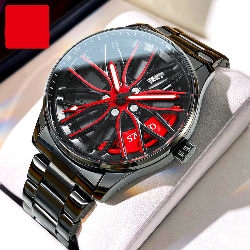 Men's Fashion Hollowed-out Luminous Waterproof Quartz Watch