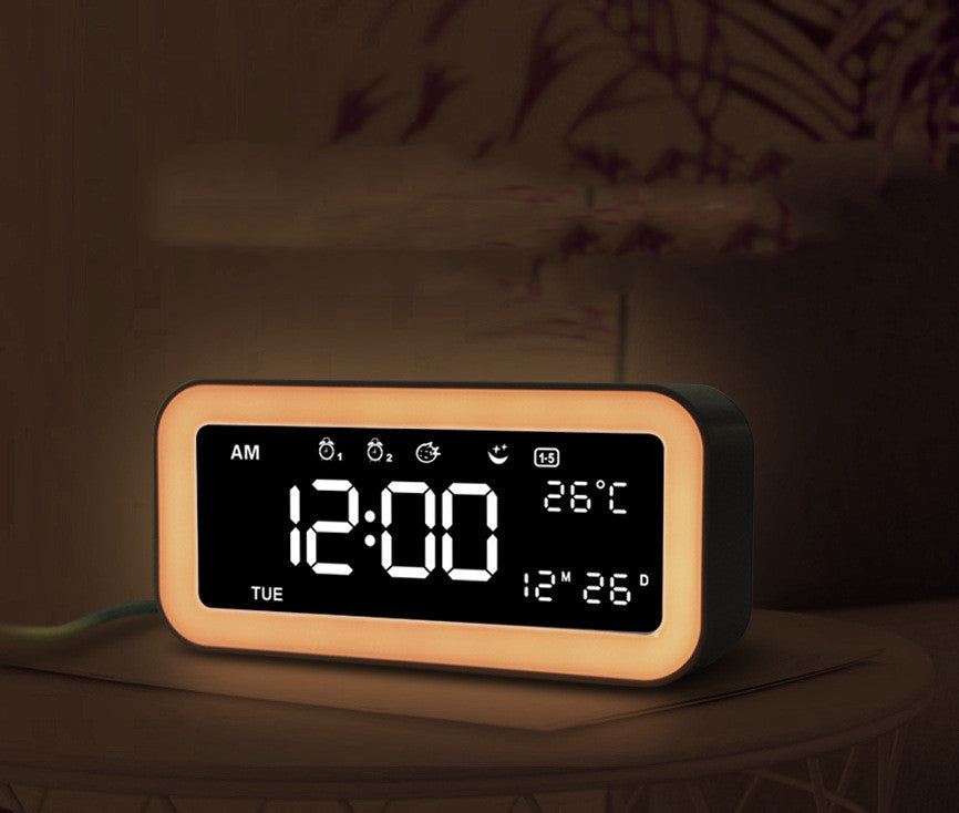 Multifunctional LED Atmosphere Light Multicolored Atmosphere Light Alarm Clock