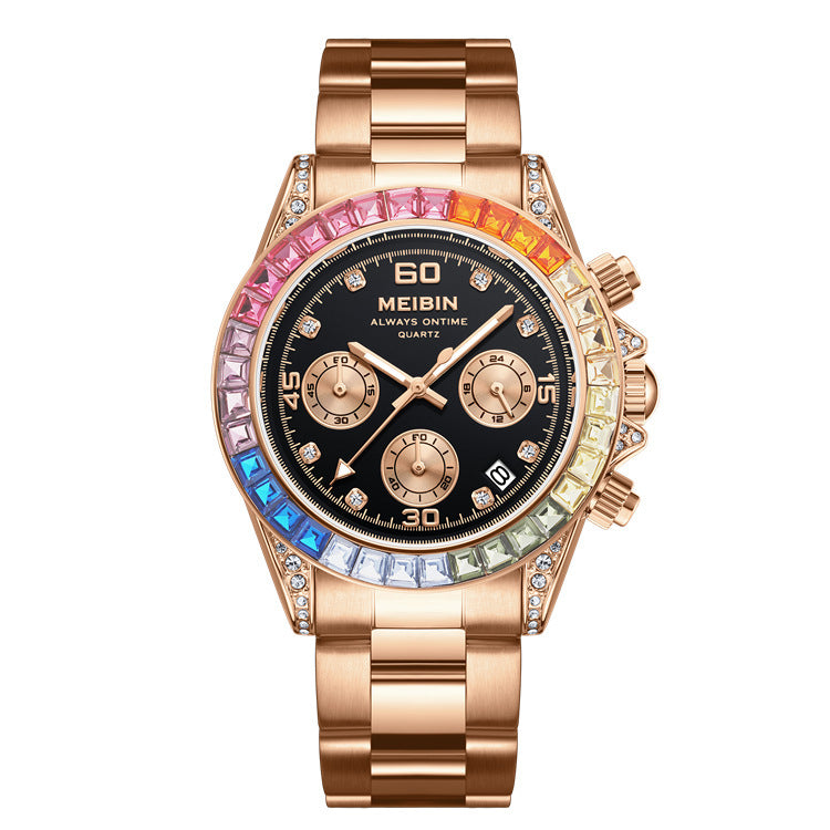 Ins Style Rainbow Circle Fashion Watch Sports Style Ladies Watch