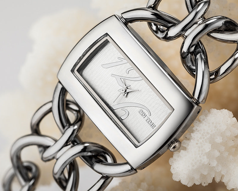 Ladies Quartz Watch with Steel Band