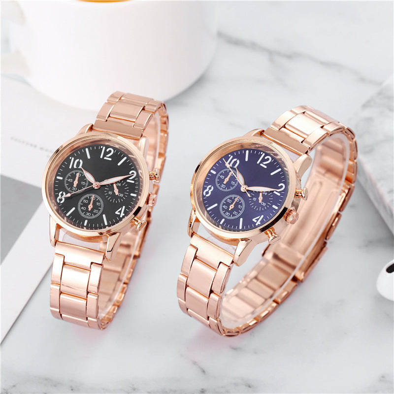 The New Multifunctional Luminous Ladies Steel Band Quartz Watch