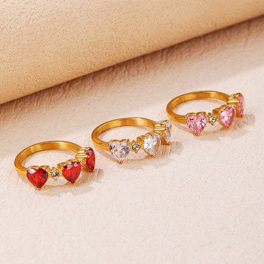 Light Luxury Minority Design Love Jewelry Ring