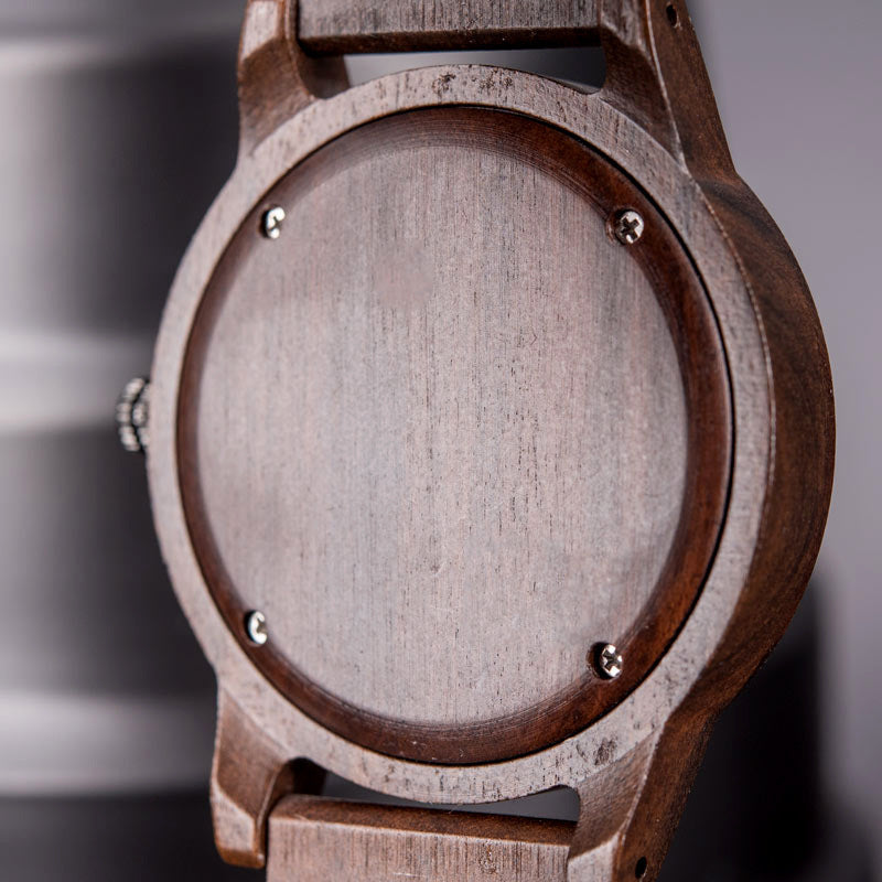 Men's fashion simple wooden watch