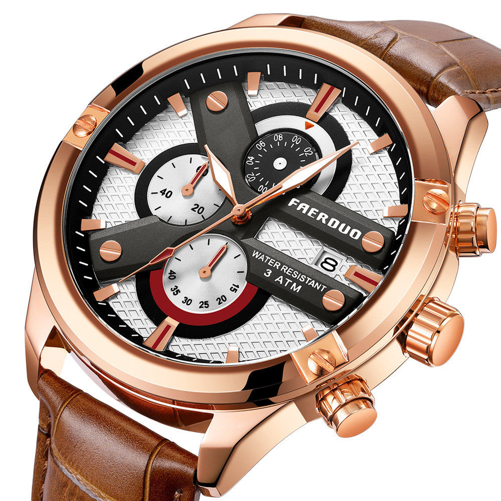 Multifunctional movement business men's watch