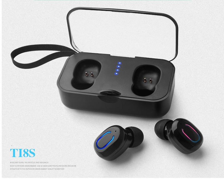 Explosion models private mode TI8S wireless Bluetooth headset Bluetooth headset 5.0 binaural call Mini tws Bluetooth headset