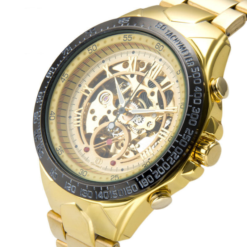 Automatic hollow-out full gold mechanical Men's watch