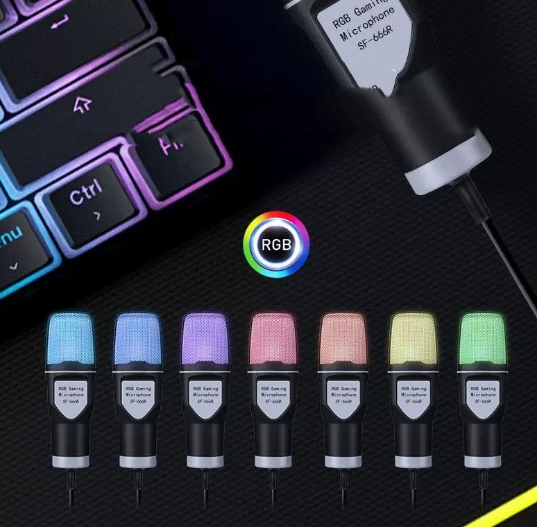 Clear Full RGB Capacitor Esports Gaming Desktop Microphone Computer Microphone